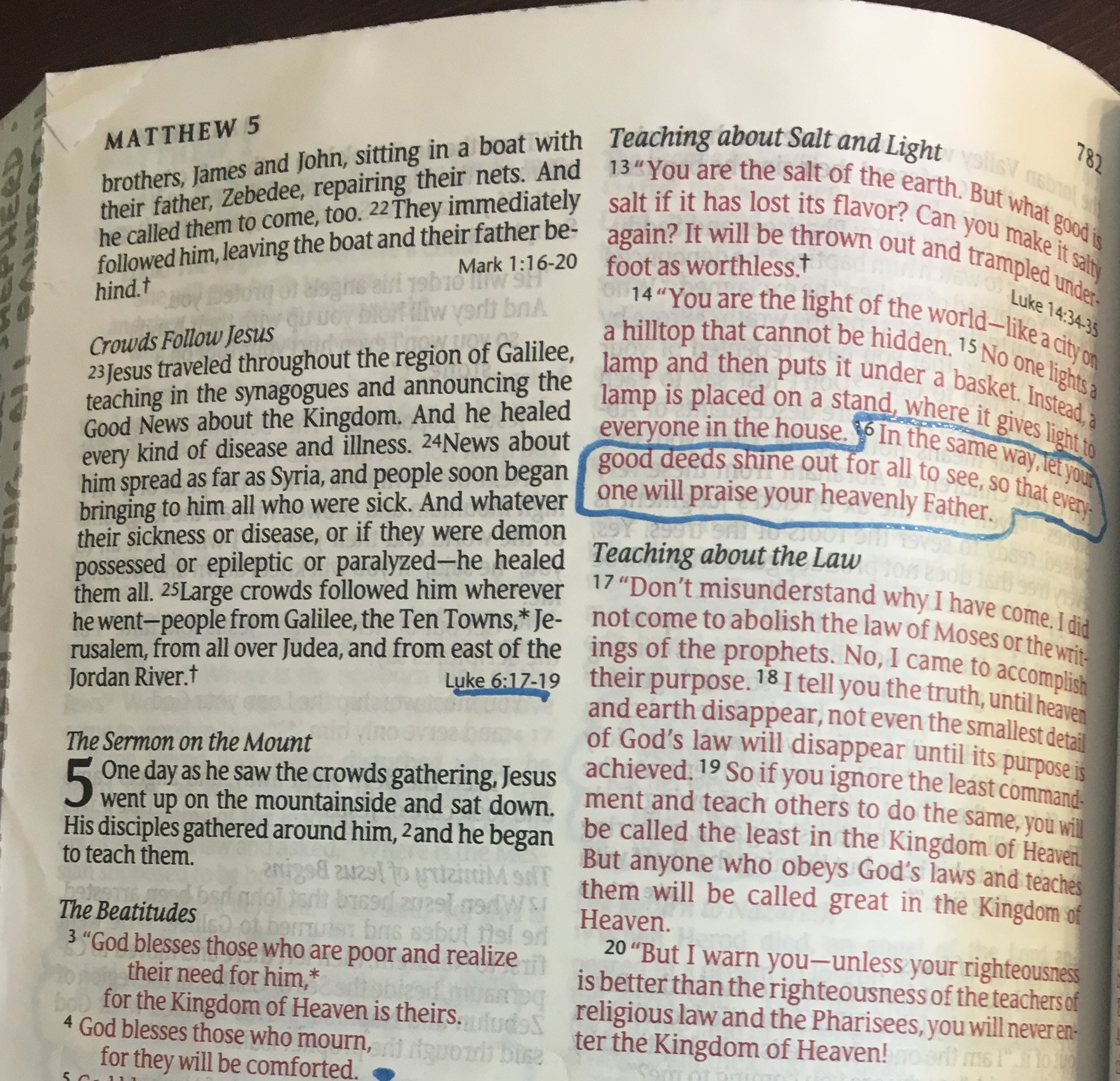 Rylie's Bible Underlined
